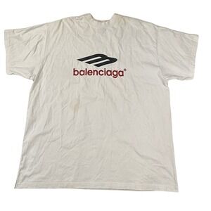 Balenciaga Free Styling Tips Graphic T-Shirt Off-White Logo Tee Oversized
